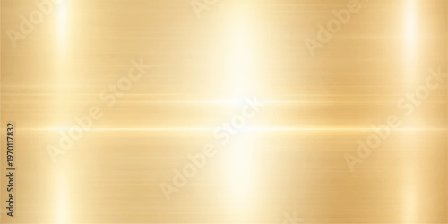 A shiny brushed gold metal texture with a light metallic pattern on a stainless steel plate surface creates a sophisticated textured wallpaper backdrop design