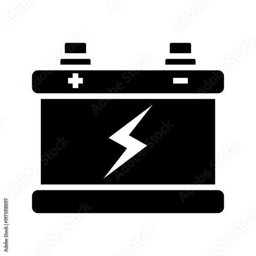 Car Battery Icon – Automotive Power Energy Symbol, Electric Battery Vector