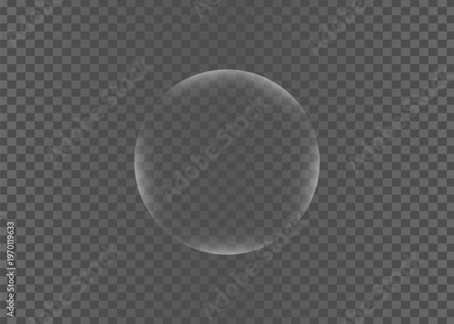 Single translucent bubble with soft glow