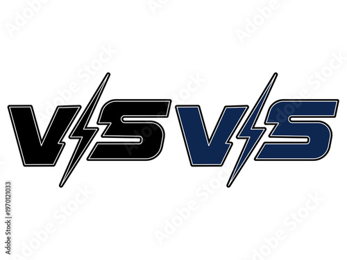 Versus vs Sign Vector Stock Illustration