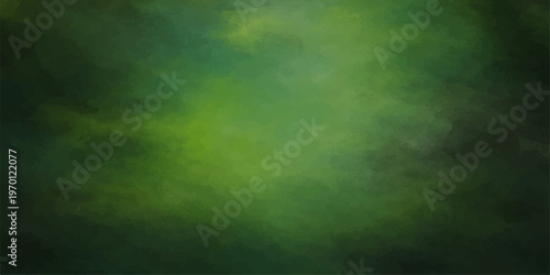 A dark green grunge background featuring abstract rays of light and a smoky texture that evokes a stormy sky with patterns of nature and motion