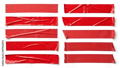 Red Adhesive Tape Strips – Stationery, Art, Decorative, Texture, Creativity, Design, Abstract, Concept