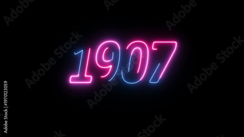 1901 with number on art wall concept. 1901 design element idea with creative unique, simple, modern concept .