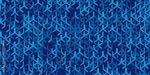 abstract blue isometric decoration geometric cube background. vector triangle tile design. Decoration mosaic design retro seamless element wallpaper.