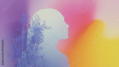 Abstract colorful blur a modern digital art composition