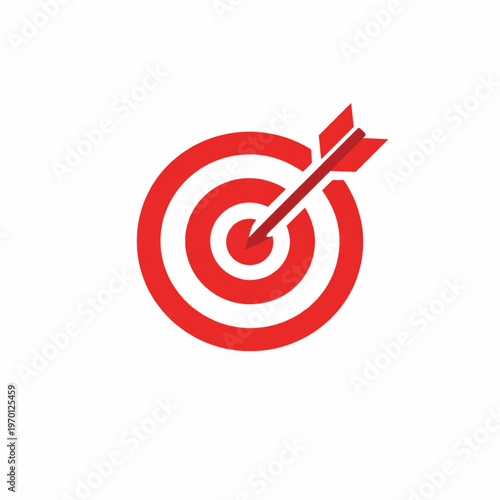 Red dart hitting target