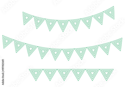Bunting flags banner png. Carnival garland and birthday party decoration element.