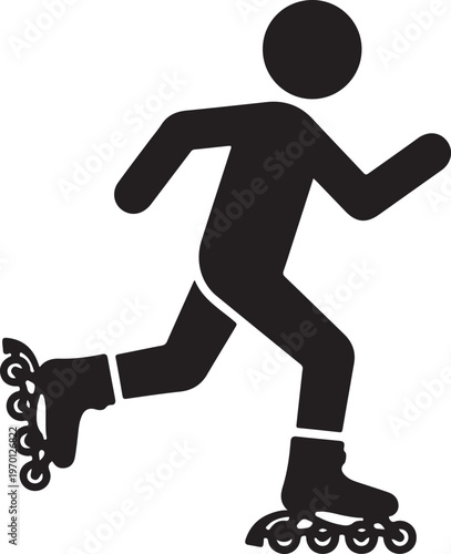 Person rollerblading icon