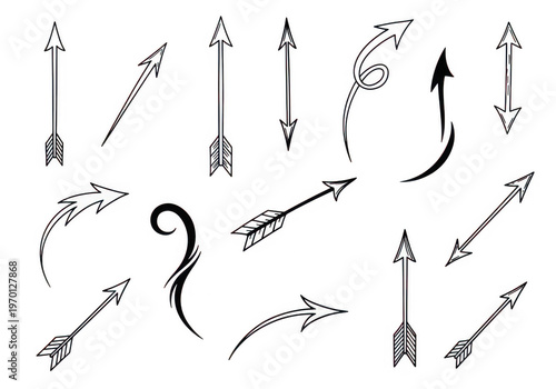 A collection of arrows pointing in different directions