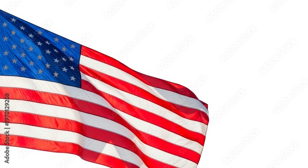 Obraz premium Waving american flag a symbol of freedom and national pride representing the united states of america