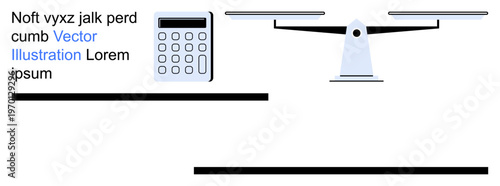 Financial analysis, decision-making, accounting, economics, business strategy, data evaluation. Image features a calculator and a balance scale. Financial analysis and decision-making concept