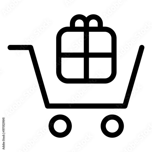 Shopping gift  vector icon