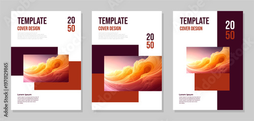 Cover templates for brochures, A4, pamphlets, booklets, cover designs, books, and brochure covers. background with rectangular pattern