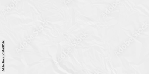 White paper wrinkled texture for background space. Rough white paper. Paper texture, recycled creased paper background.