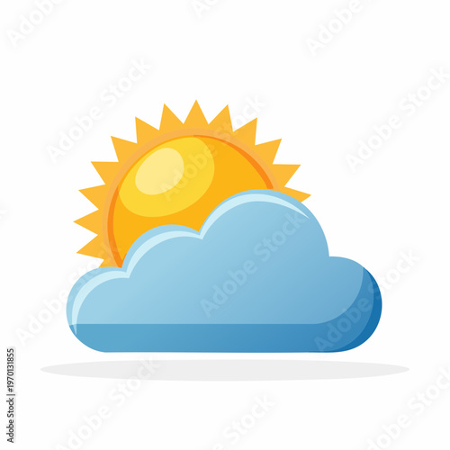 Wetter Icon Sonne und Wolke