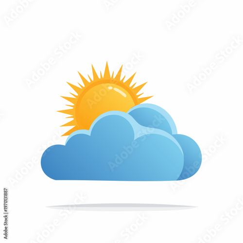 Wetter Icon Sonne und Wolke