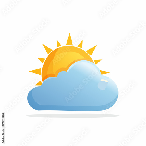 Wetter Icon Sonne und Wolke