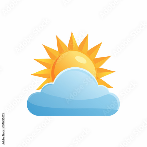 Wetter Icon Sonne und Wolke