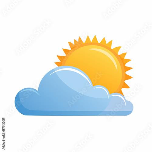 Wetter Icon Sonne und Wolke