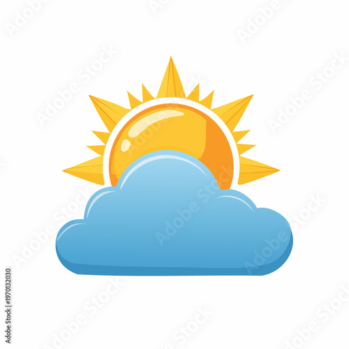 Wetter Icon Sonne und Wolke