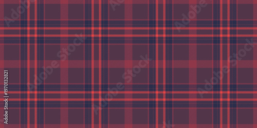Creativity pattern plaid vector, 40s background seamless fabric. Household texture tartan textile check in pink and red colors.