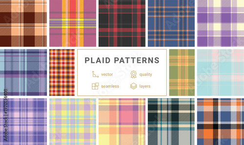 Plaid bundle perfect for e-commerce, blogs, and social media. Coordinated patterns bring professionalism and style.