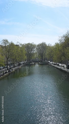 Bridge over the Saint Martin canal in Paris