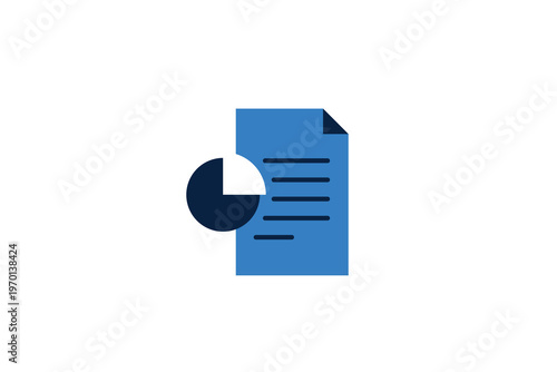 Financial document with a circular pie chart for business reporting and data analysis.