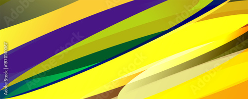 Colorful glossy elegant waves abstract banner design. Vector background
