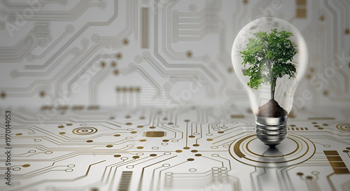 light bulb on green background