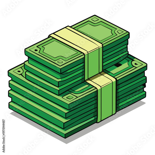  illustration of stacked books and paper files symbolizing business finance and organization on a white background
