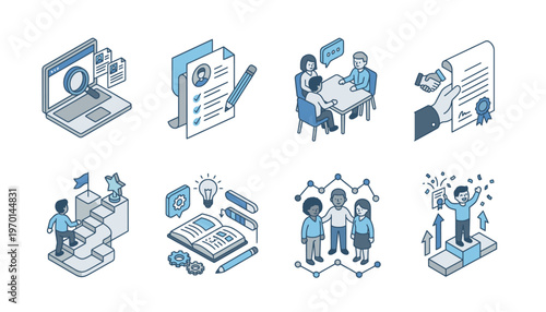Business and communication icons set.
