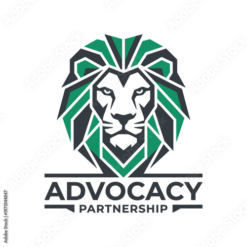 Advocacy Partnership Lion Logo Design.