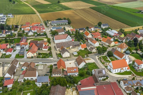 Quadro su tela Ausblick auf Trochtelfingen im Nördlinger Ries, Ortsteil der Stadt Bopfingen im