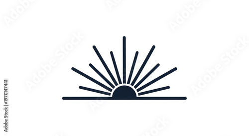 A black and white abstract design featuring a group of paper clip objects arranged in a circular vector illustration for a business art decoration