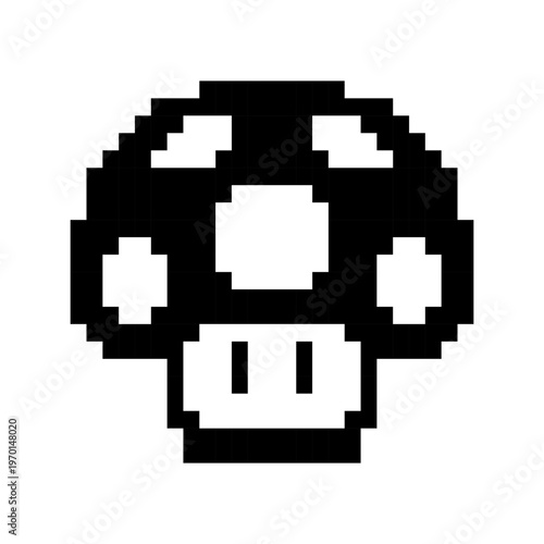 Pixel Art Classic Game Mushroom