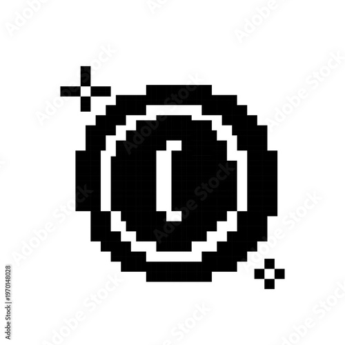 Pixel Art Arcade Game Coin