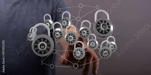 Concept of cybersecurity, d...