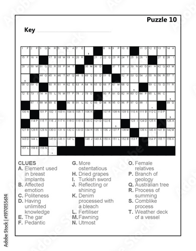 Printable Acrostic Vocabulary Puzzle Sheet for Kids and Adults - Word Game Challenge