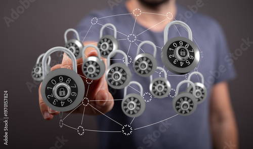 Concept of cybersecurity wi...