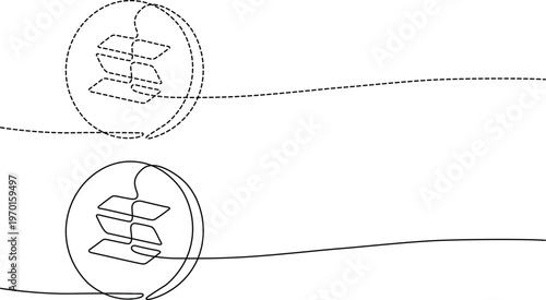 Two aircraft designs with different wing structures in flight paths Vector