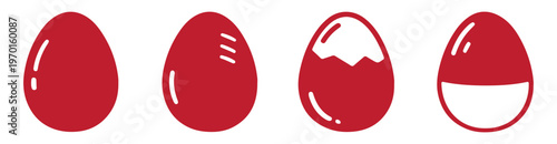 Broken Easter egg icon, Silhouette Broken eggs vector icons. Ester eggs shell. crack eggs icon set vector on white background. Vector illustration.