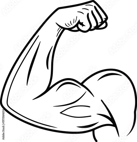 muscle icon set . arm wrestling icon, fighting two strong hand, powerful arms competition, thin line web symbol on white background - editable stroke vector illustration eps10