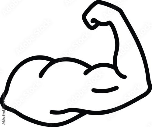 muscle icon set . arm wrestling icon, fighting two strong hand, powerful arms competition, thin line web symbol on white background - editable stroke vector illustration eps10