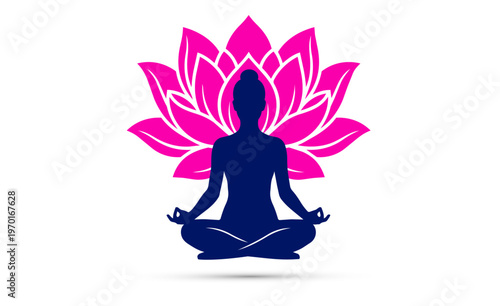 sagoma, donna, silhouette, meditazione, yoga, benessere, relax, rilassare, la mente, posizione yoga,