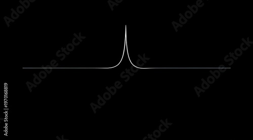 Wallpaper Mural Abstract waveform animation with a central peak on black background. Torontodigital.ca