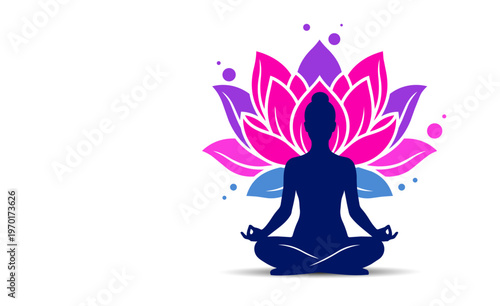 sagoma, donna, silhouette, meditazione, yoga, benessere, relax, rilassare, la mente, posizione yoga,