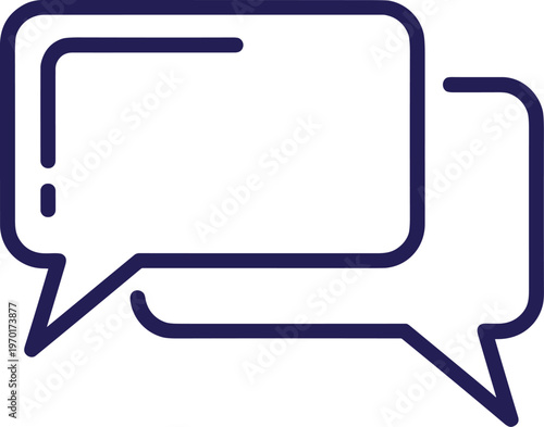 Chat message bubble line icon communication conversation messaging feedback support dialog speech digital interface vector illustration design