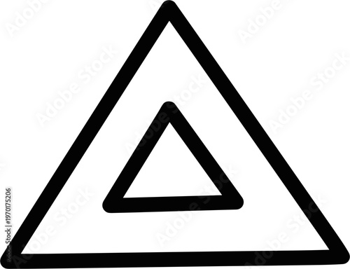 Concentric Triangles Geometric Symbol