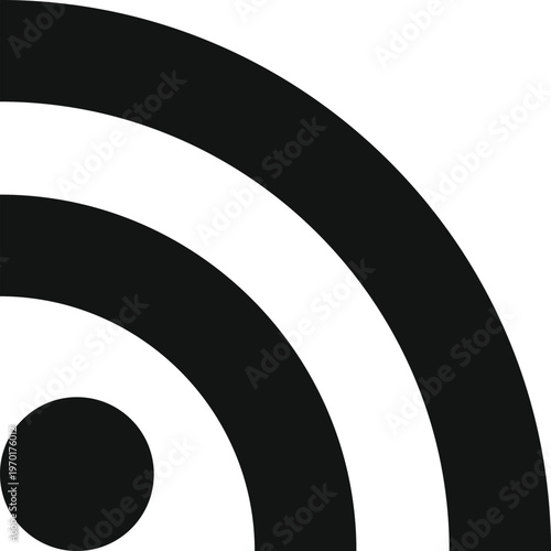Blog and News Feed Icons. RSS signal and link symbol. Podcast and broadcast graphic design. Internet broadcasting icons
